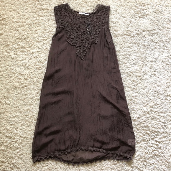 M Made In Italy 💯% Silk Tank Shift Dress - Picture 6 of 8